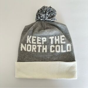 ASKOV FINLAYSON Pom Top Beanie - Gray / White